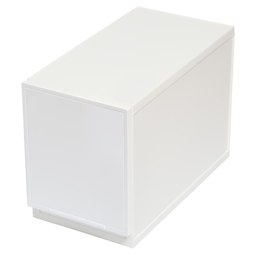 収納ケース 幅19×奥行36×高さ25cm コレクトケース Lスリム 1段 squ＋ ホワイト画像