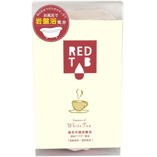 REDTAB 遠赤外線炭酸浴 ﾎﾜｲﾄﾃｨｰの香り 50g 1ﾊﾟｯｸ(6錠)画像
