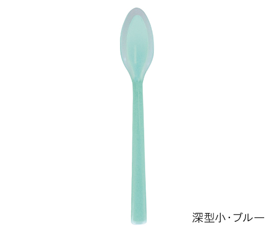口あたりやさしいスプーン 一体深型・小 ブルー画像
