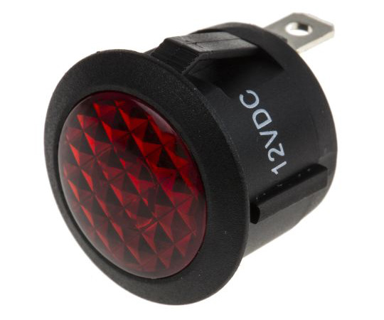 表示灯　赤　20.6mm　12　V　dc画像