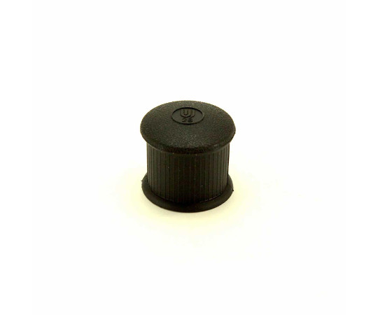 イスキャップ　丸脚用　黒　対象脚サイズ28mm 黒い丸型の滑り止めキャップが平置きで並ぶ様子