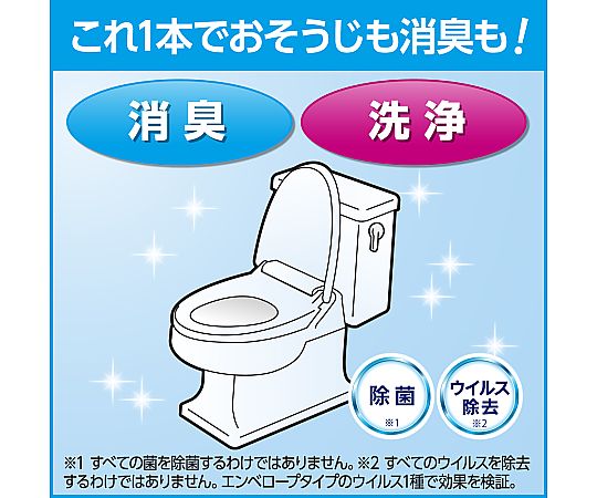 トイレマジックリン　消臭・洗浄スプレー　ミントの香り　業務用　4.5L　梱販売用 パッケージの側面が正面に向きを変えた状態で、ラベルの詳細が明確に見える。
