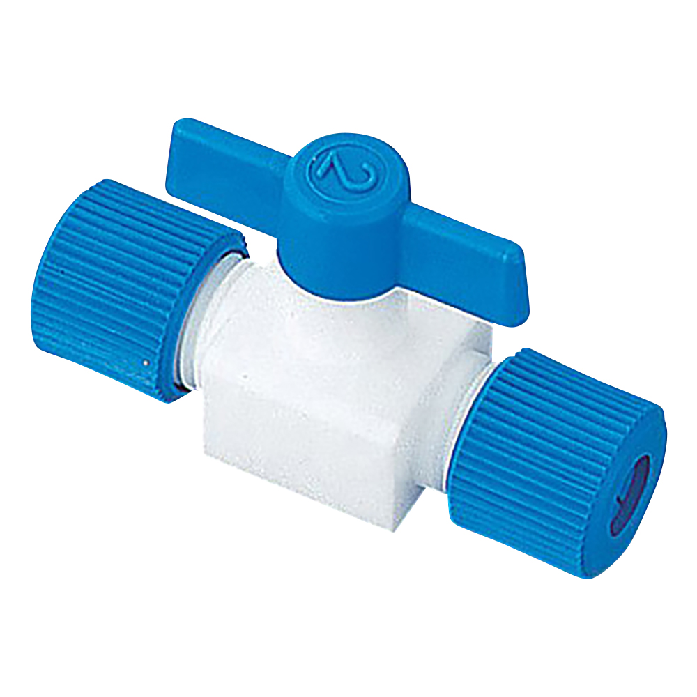 フッ素樹脂製ニ方コック（ロック締め）