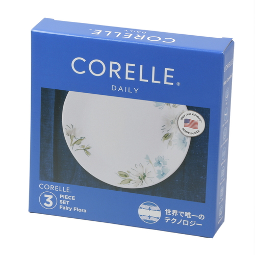 食器 3点セット CORELLE コレール フェアリーフローラ 強化ガラス画像