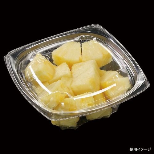 サラダ容器 APエルモ13-13(50) 本体 エコ エフピコ 透明なプラスチック容器が上から見える状態