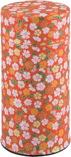 和紙　茶筒画像