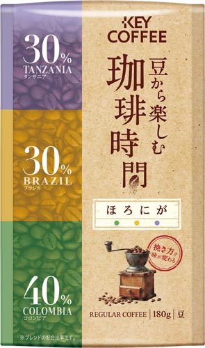 豆から楽しむ珈琲時間　ほろにが　１８０ｇ画像