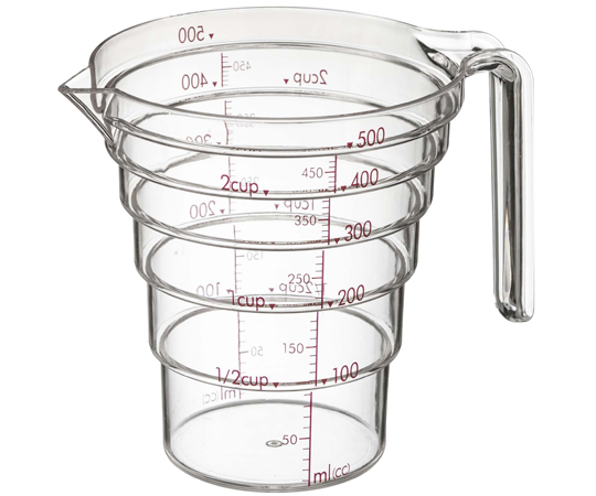 段々計量カップ 500ML クリア画像
