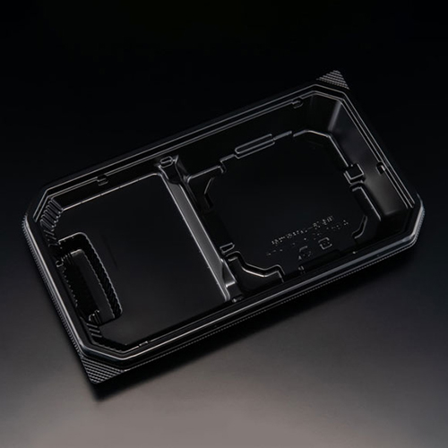 リスパック 冷麺容器 バイオ 楽麺コンボ 26-15BA 黒 本体画像