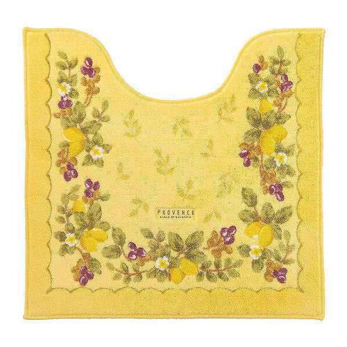 プロヴァンス シエルトイレマット 約58x60cm YE イエロー画像