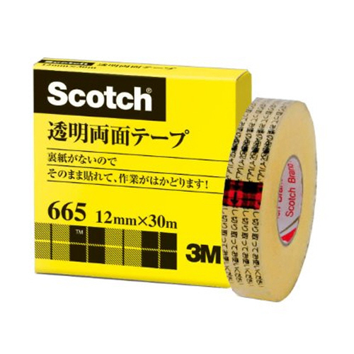 ｽｺｯﾁ 透明両面ﾃｰﾌﾟ ﾗｲﾅｰなし 小巻 12mm×30m 1ｾｯﾄ(10巻)画像