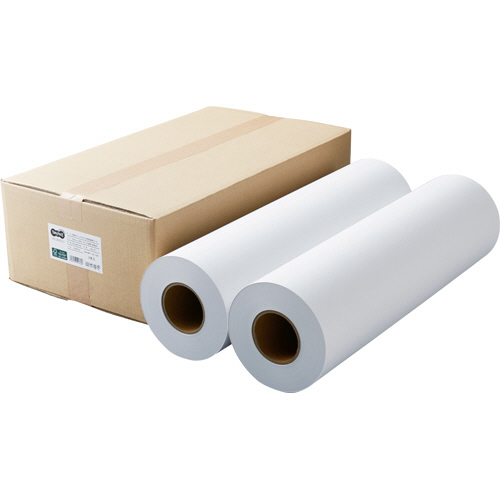 PPC･LEDﾌﾟﾛｯﾀ用普通紙 A1ﾛｰﾙ 594mm×200m 3ｲﾝﾁ紙管 素巻き 1箱(2本)画像
