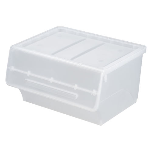 収納ボックス 前開き ナチュラ フロックワイド30 深型 幅57×奥行46×高さ31cm 4段階ストッパー画像