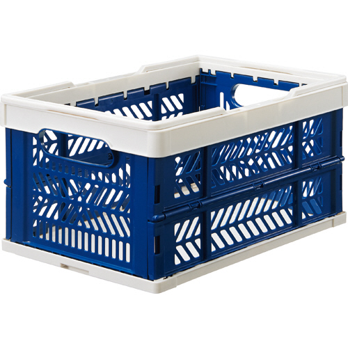 ﾊﾝﾄﾞﾙ付き ﾊﾞｽｹｯﾄｵﾘｺﾝ 15L ﾎﾜｲﾄ/ﾌﾞﾙｰ 1ｾｯﾄ(10個)画像