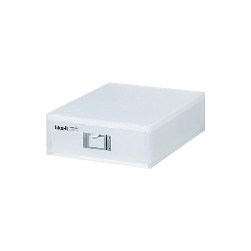 収納ボックス ライフモデュール ファイルケース ファイルユニット A4縦サイズ 引き出し プラスチック製 ホワイト画像