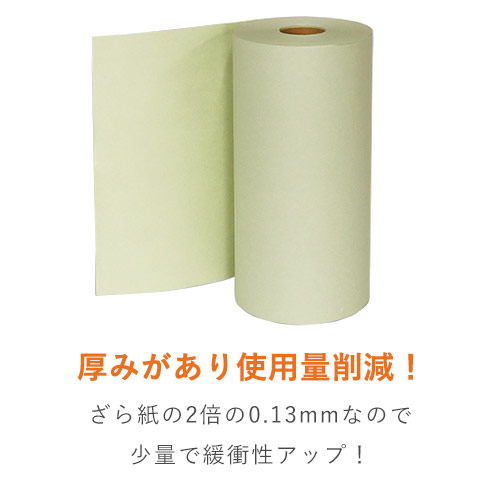 使用量がわかりやすい！ミシン目入りのボーガスペーパー緩衝材