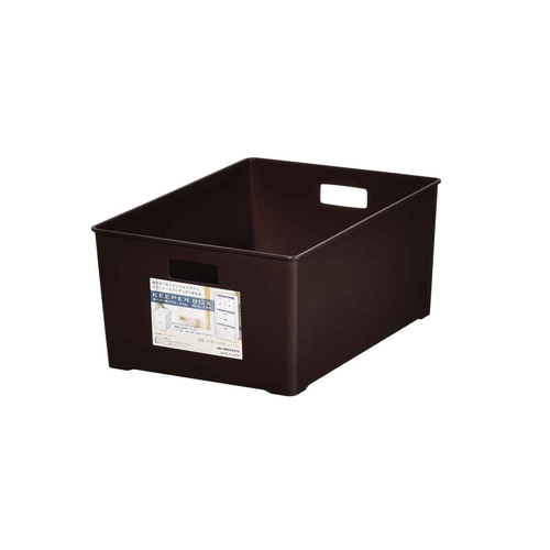 収納ボックス　キーパーBOXスリム　浅型　BR　ブラウン画像