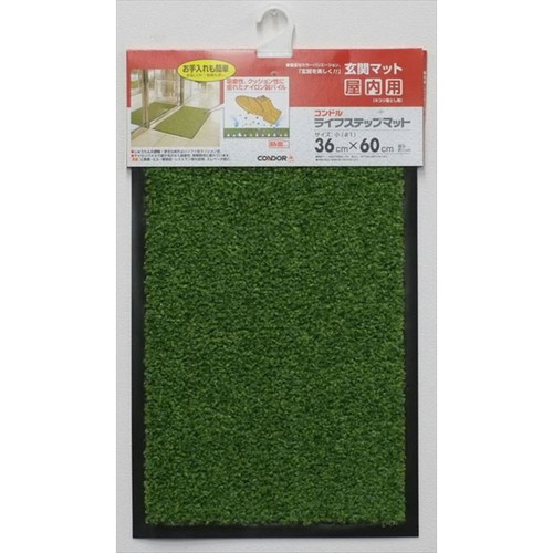 玄関マット ライフステップマット 36×60cm 落ち着いた色合いのマットが玄関前に敷かれている様子
