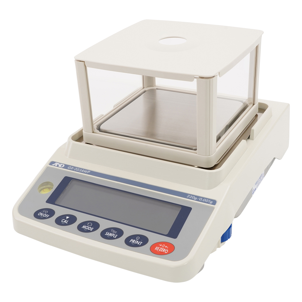 校正用分銅内蔵型防塵・防水(IP65) 汎用天びん GX-AWPシリーズ ひょう量:220g 最小表示:0.001g画像
