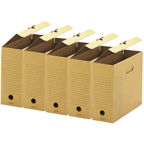 ﾎﾞｯｸｽﾌｧｲﾙ･ﾌﾀ付 A4ﾖｺ 背幅100mm 1ﾊﾟｯｸ(5冊)画像