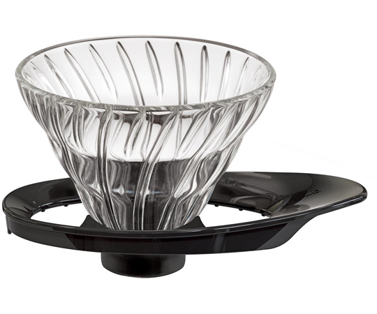 V60 耐熱ガラス透過ドリッパー 01 ブラック画像