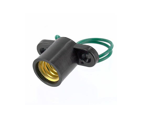 電球ソケット　ベース付き黒