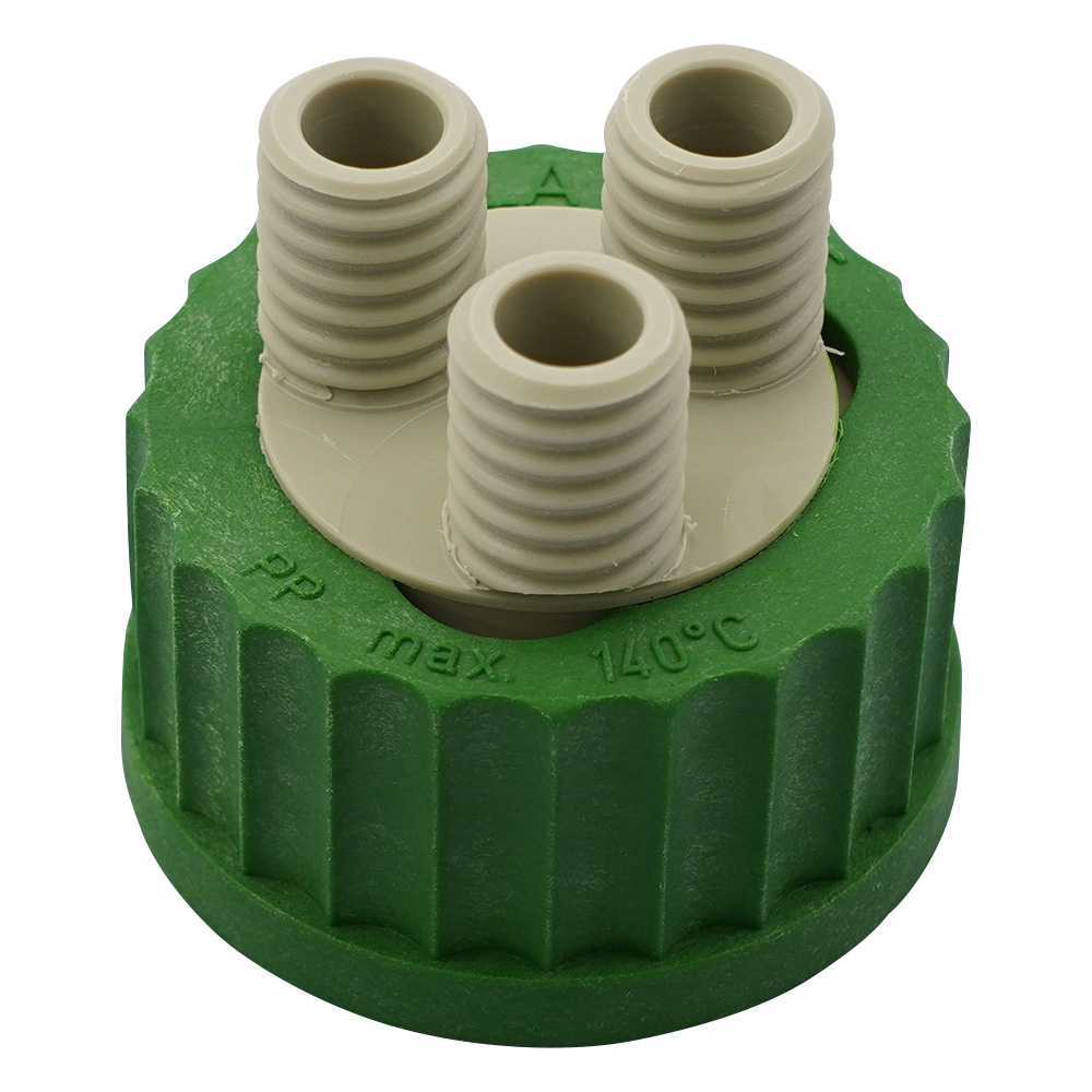 ねじ口瓶用キャップGL45 PP 接続部（GL14）×3口画像