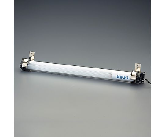 AC100-240V/ 8W 照明灯/LED(防水型) 明るい室内で設置された防水型照明の点灯状態