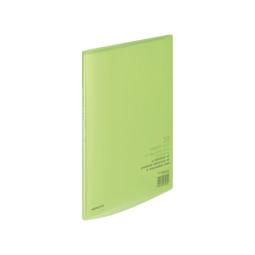 クリヤーブックキャリーオールＡ４縦１０ポケット黄緑画像