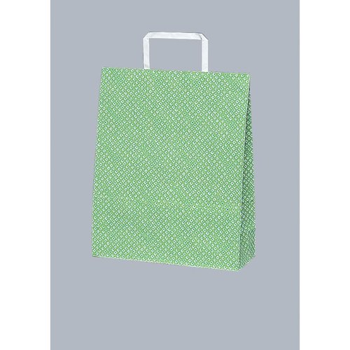 紙手提げ袋 ラッピーバッグ No.4 しぼりグリーン 福助工業 [ケース販売]画像