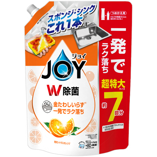 ｼﾞｮｲ W除菌 ｺﾝﾊﾟｸﾄ 贅沢ｼﾄﾗｽｵﾚﾝｼﾞの香り 詰替 超特大 930mL 1個画像