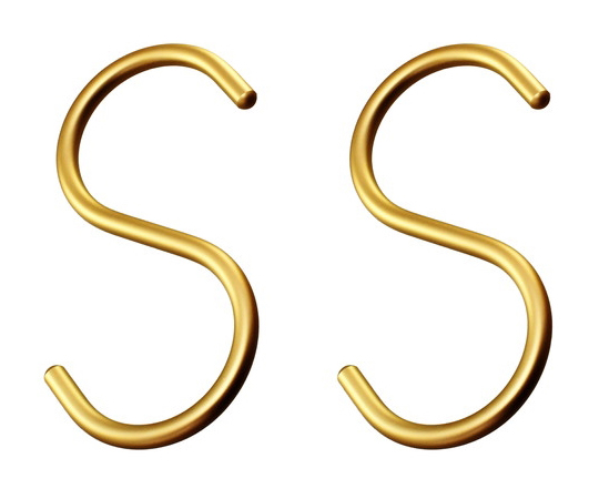 アルミSフック　大　ゴールド　2本入