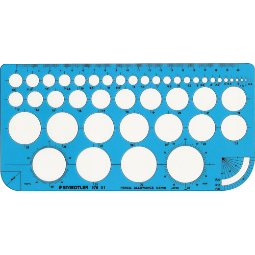 ﾃﾝﾌﾟﾚｰﾄ 円定規 大 ｴｯｼﾞ付 1枚画像