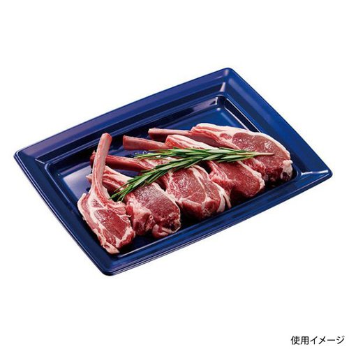 軽食容器 CT 沙楽 K24-18 紺-BK 身 中央化学 容器の開口部が正面から見える状態、周囲に何も置かれずクリアな背景で撮影されている