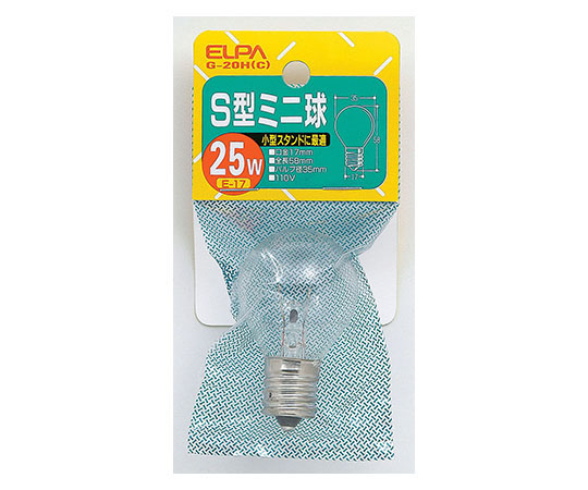 S型ミニ E17 25W透明画像
