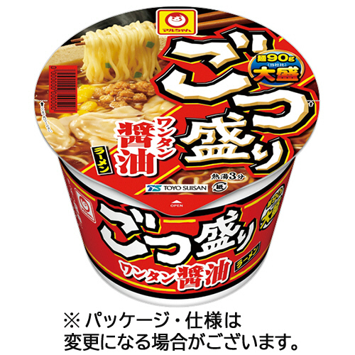 ﾏﾙちゃん ごつ盛り ﾜﾝﾀﾝ醤油ﾗｰﾒﾝ 117g 1ｾｯﾄ(24食:12食×2ｹｰｽ)画像