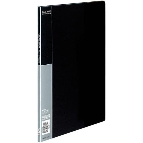クリヤーブックベーシックＡ４縦１０ポケット黒１０冊画像