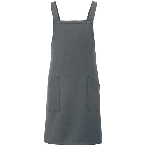 胸当てｴﾌﾟﾛﾝ ｽﾄﾚｯﾁｷﾞｬﾊﾞ ﾀﾞｰｸｸﾞﾚｰ 1着画像