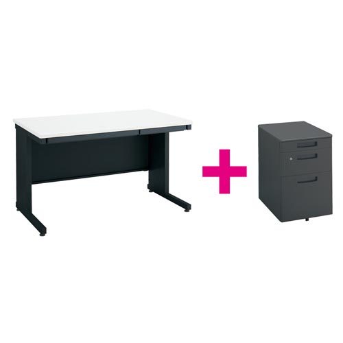 セット品インベント７００平１２００ワゴン３段黒画像