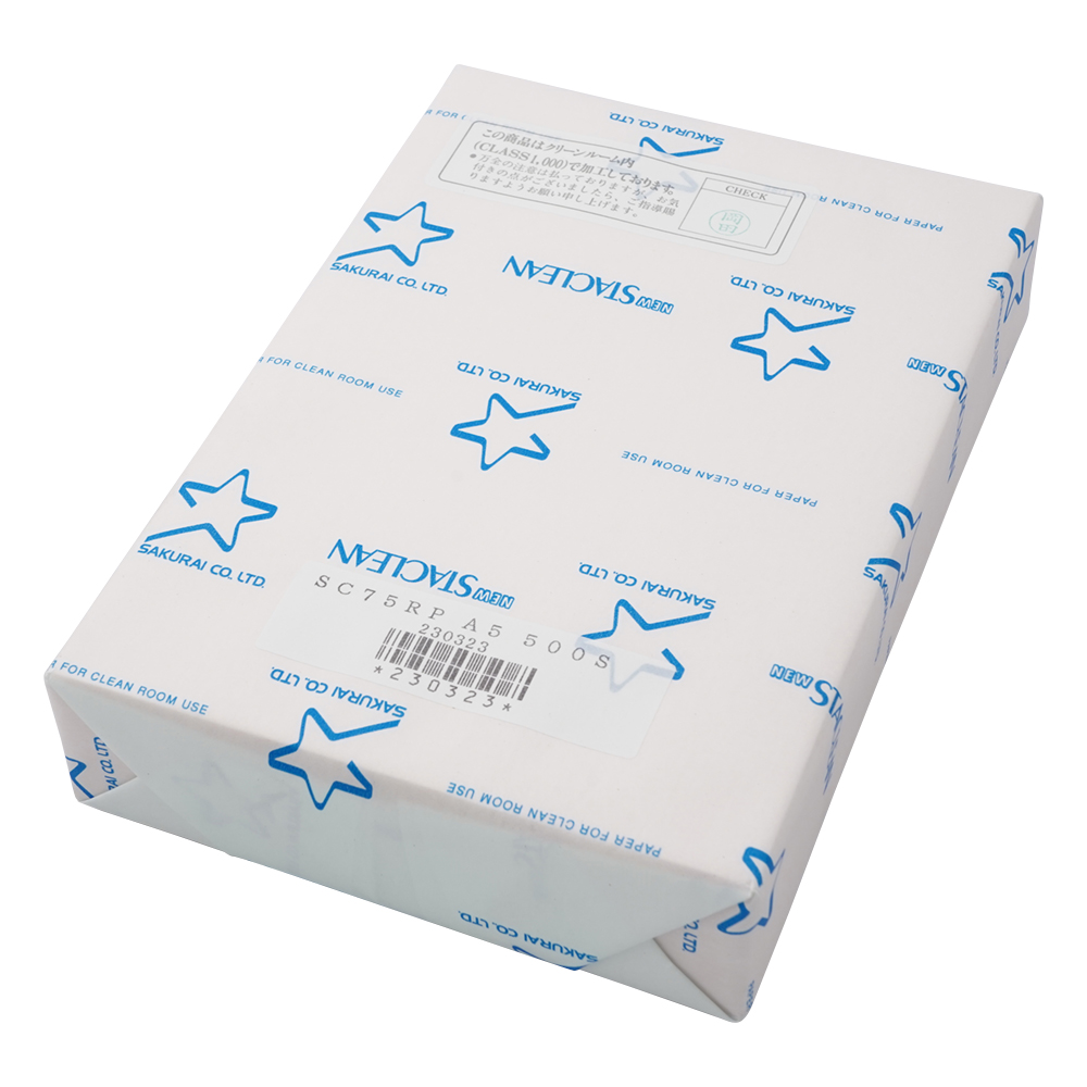 クリーンルーム用無塵紙A5　スタクリン　1冊（500枚入）　ピンク画像