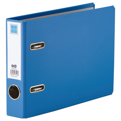 ﾚﾊﾞｰ式ｱｰﾁﾌｧｲﾙ A5ﾖｺ 2穴 280枚収容 28mmとじ 背幅50mm 青 1ｾｯﾄ(10冊)画像