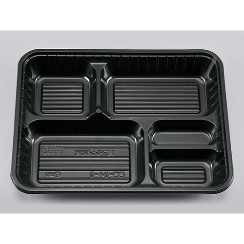 シーピー化成 弁当容器 BS弁当84-5 黒 本体画像