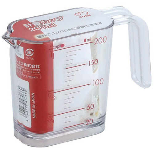 ｼﾞｰ･ｸｯｸ 計量ｶｯﾌﾟ 200ml ｼﾙﾊﾞｰﾛｰｽﾞ 1個
