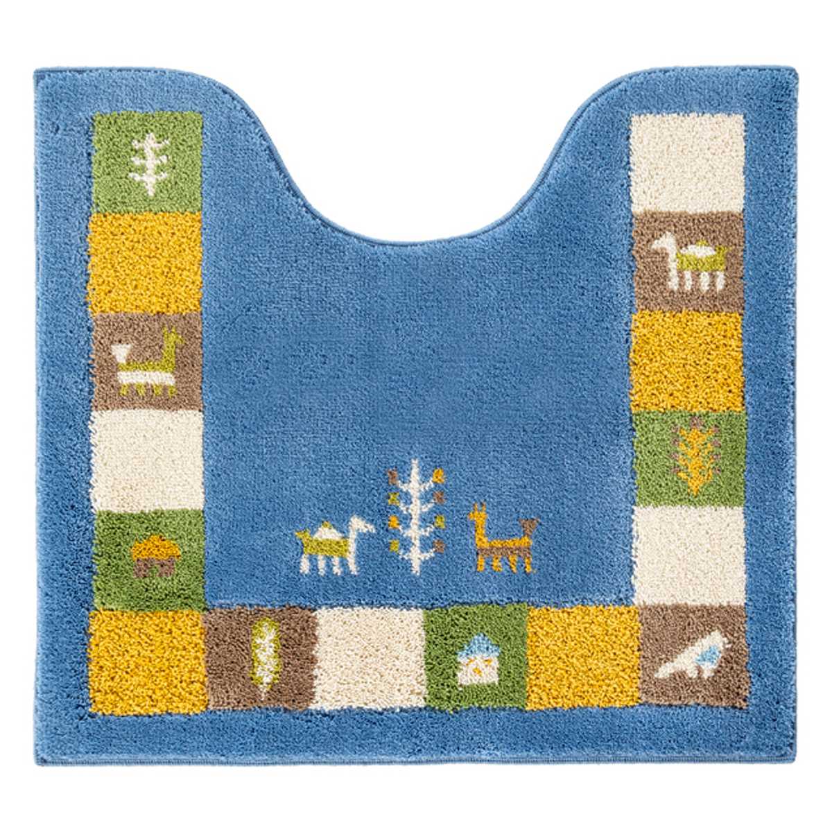 シエラ トイレマット 約55x60cm BE ブルー画像