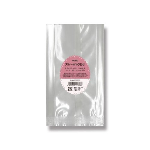 合掌袋 スウィートパック K-G 8.5＋2.5×15 バラ出荷 HEIKO(シモジマ)画像