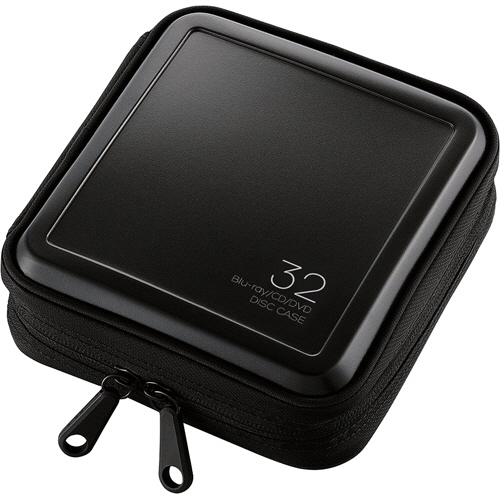 Blu-ray･CD･DVD対応ﾌｧｽﾅｰｹｰｽ 32枚収納 ﾌﾞﾗｯｸ 1個