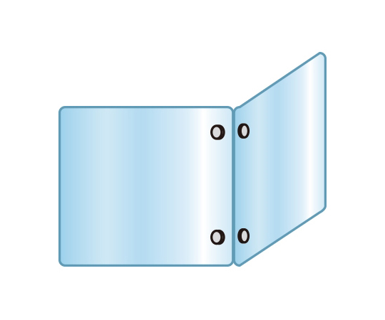 アクリルパーテーション　二面　600×600×600mm画像