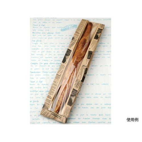 バケット袋 フランスパン保存袋No.101Aラミ・ヨーロピアン・フェネット(茶) 大阪ポリエチレン販売 [ケース販売]画像