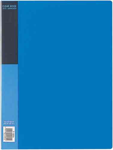 クリヤーブックベーシックＡ４縦８０ポケット青１０冊画像