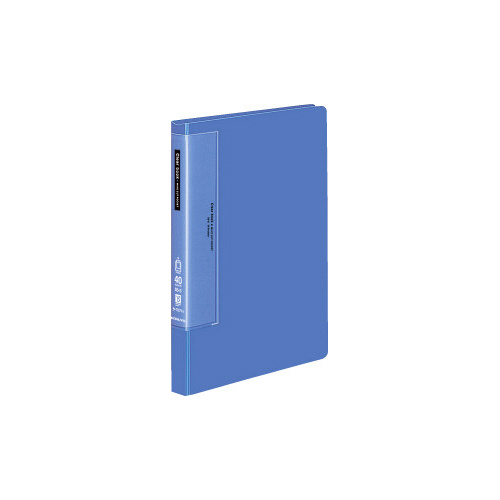 クリヤーブックウェーブカット　固定式B5縦40P青画像